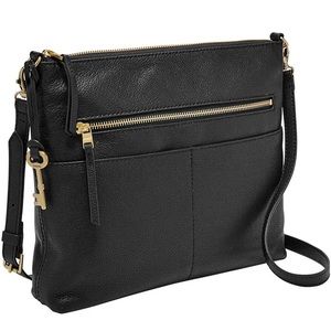 Black Fossil Fiona Large Crossbody Bag